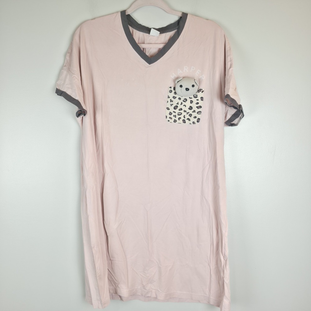 Women Short Sleeve Sleep Shirt Tee Pajama Top Sleep Dress Nightgown Nightshirt